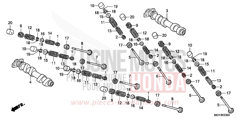 ARBRE A CAMES/SOUPAPE (AVANT) von VFR800X „Crossrunner“ MAT BULLET SILVER (NH389) von 2013